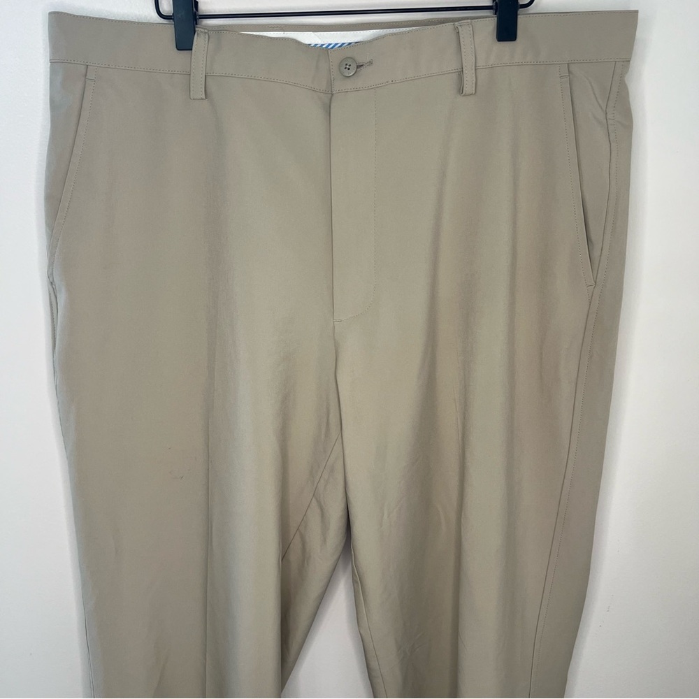 Footjoy Khaki Performance Golf Pant Pleated Size 38x30 Office Casual Stretch